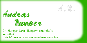 andras mumper business card